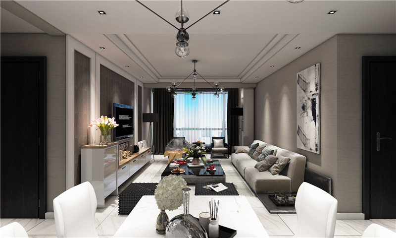 100平現(xiàn)代風格裝修實景案例(二)