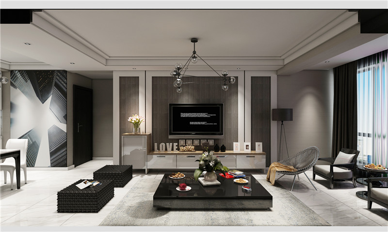 100平現(xiàn)代風格裝修實景案例(三)