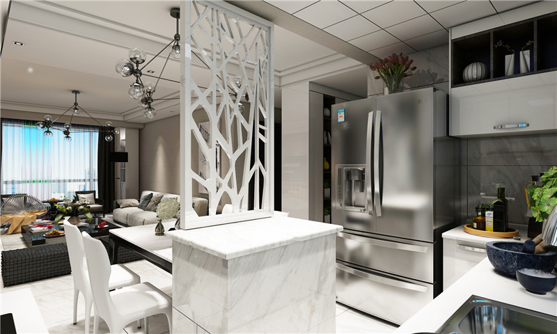 100平現(xiàn)代風格裝修實景案例(六)