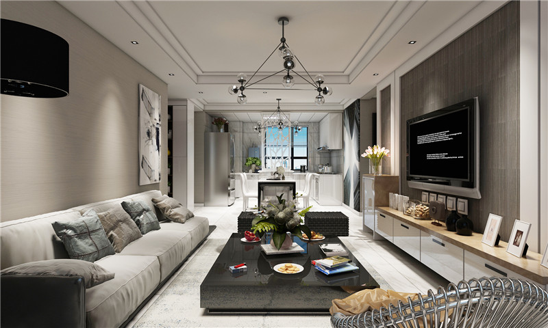 100平現(xiàn)代風格裝修實景案例(一)