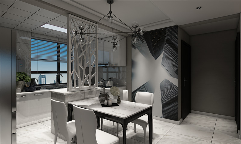 100平現(xiàn)代風格裝修實景案例(八)