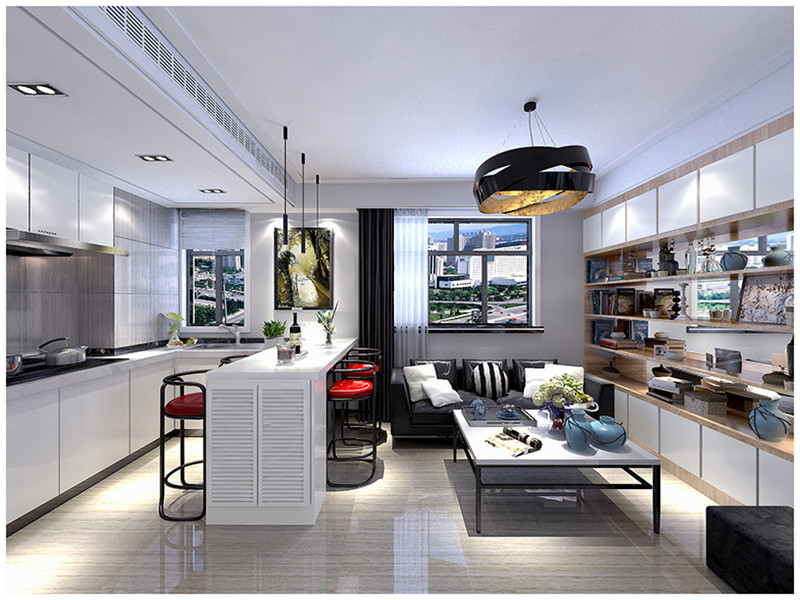 陽光100園區(qū)69平「現(xiàn)代風(fēng)格」裝修案例(二)