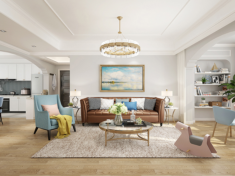 碧桂園130平「美式風格」裝修案例圖(四)