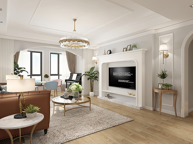 碧桂園130平「美式風格」裝修案例圖(一)