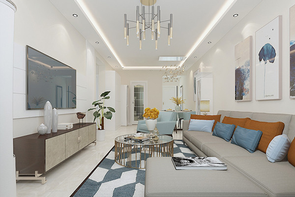 沈陽(yáng)-時(shí)代城117平「平黑白灰風(fēng)格」裝修實(shí)景圖