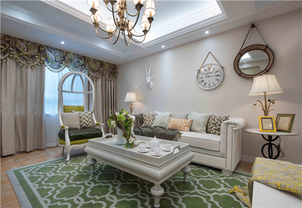 沈陽裝修公司88平米兩室「田園風(fēng)格」裝修案例圖