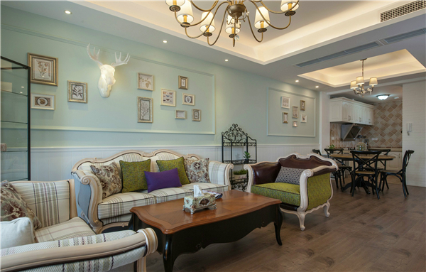 沈陽(yáng)裝修公司120平「美式風(fēng)格」裝修案例圖
