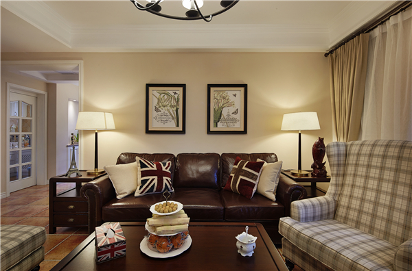 沈陽(yáng)裝修公司129平「美式風(fēng)格」裝修案例圖