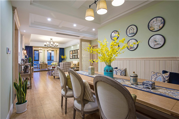 沈陽(yáng)裝修公司139平米「田園風(fēng)格」裝修案例圖