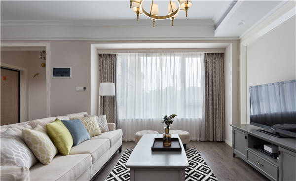 沈陽(yáng)-萬(wàn)達(dá)公館110平「美式風(fēng)格」裝修設(shè)計(jì)風(fēng)格案例